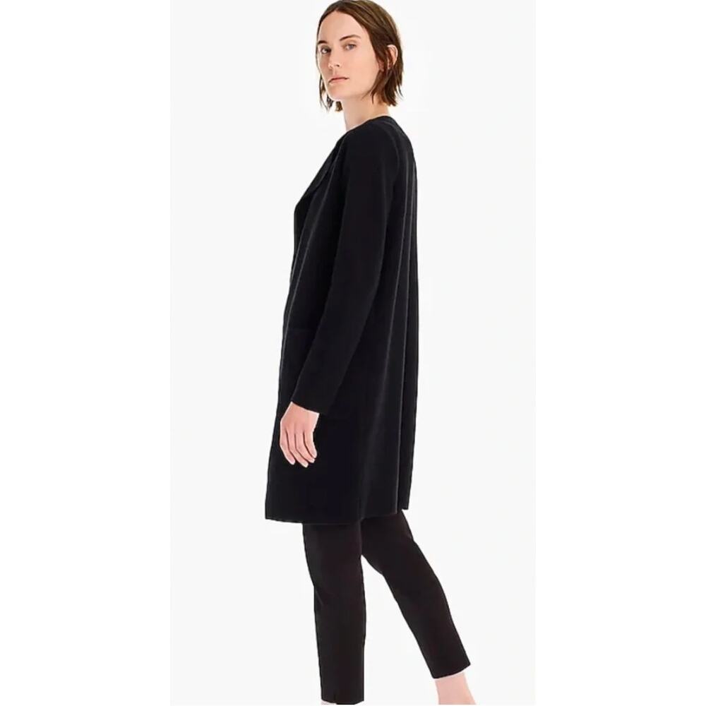 J. Crew Juliette Collarless Sweater Blazer Black J6339 Size M - Picture 5 of 13